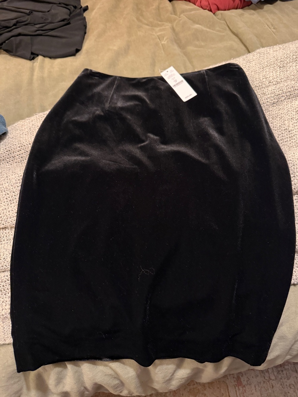 White House Black Market Black Velvet Pencil Skirt